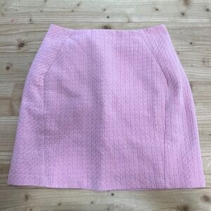 Everly Mini‎ Skirt Textured Woven Party Cocktail Cute Pink Small